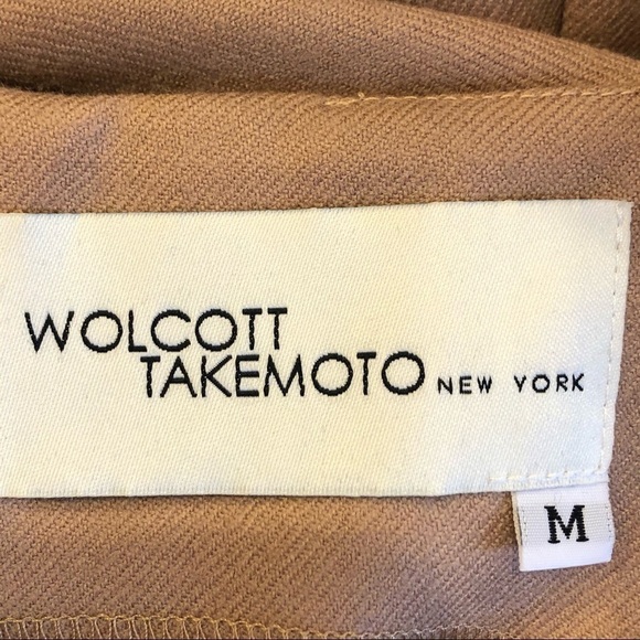 WOLCOTT TAKEMOTO Tan Wool Jumpsuit - Picture 4 of 6